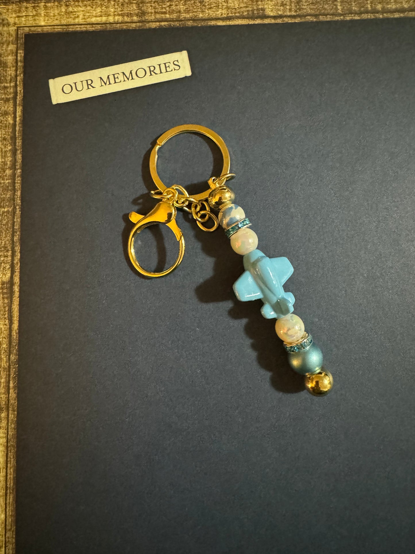 Light Blue Adventure Awaits Keychain