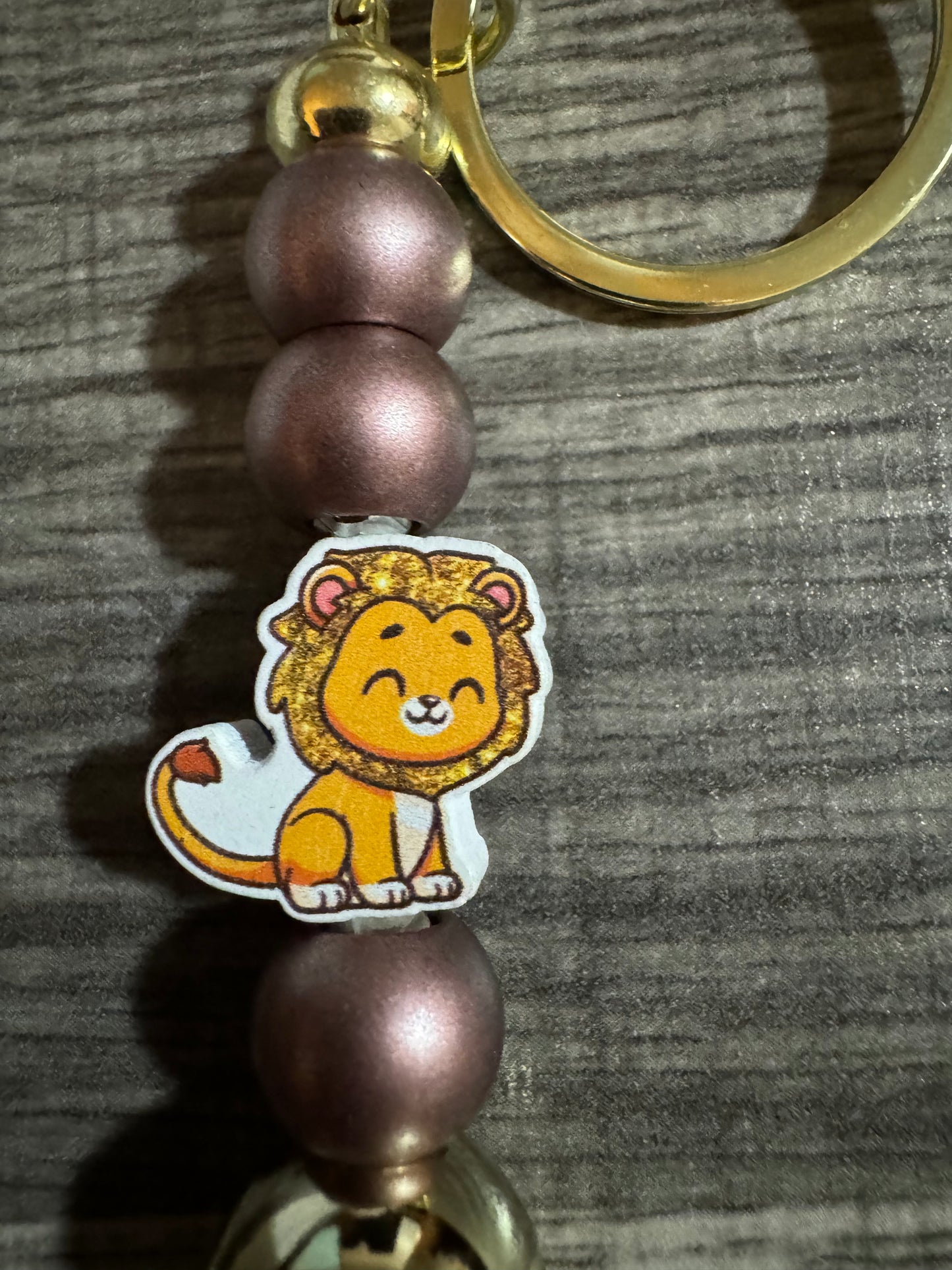 Gold Lion Keychain