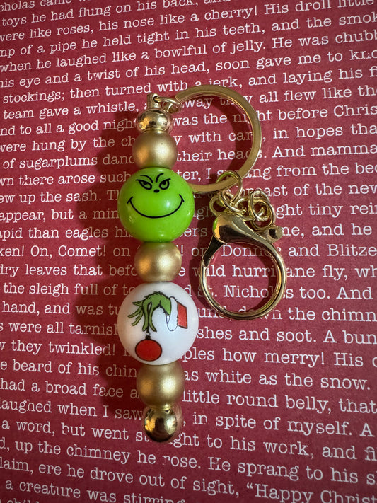 Gold Grinch Keychain