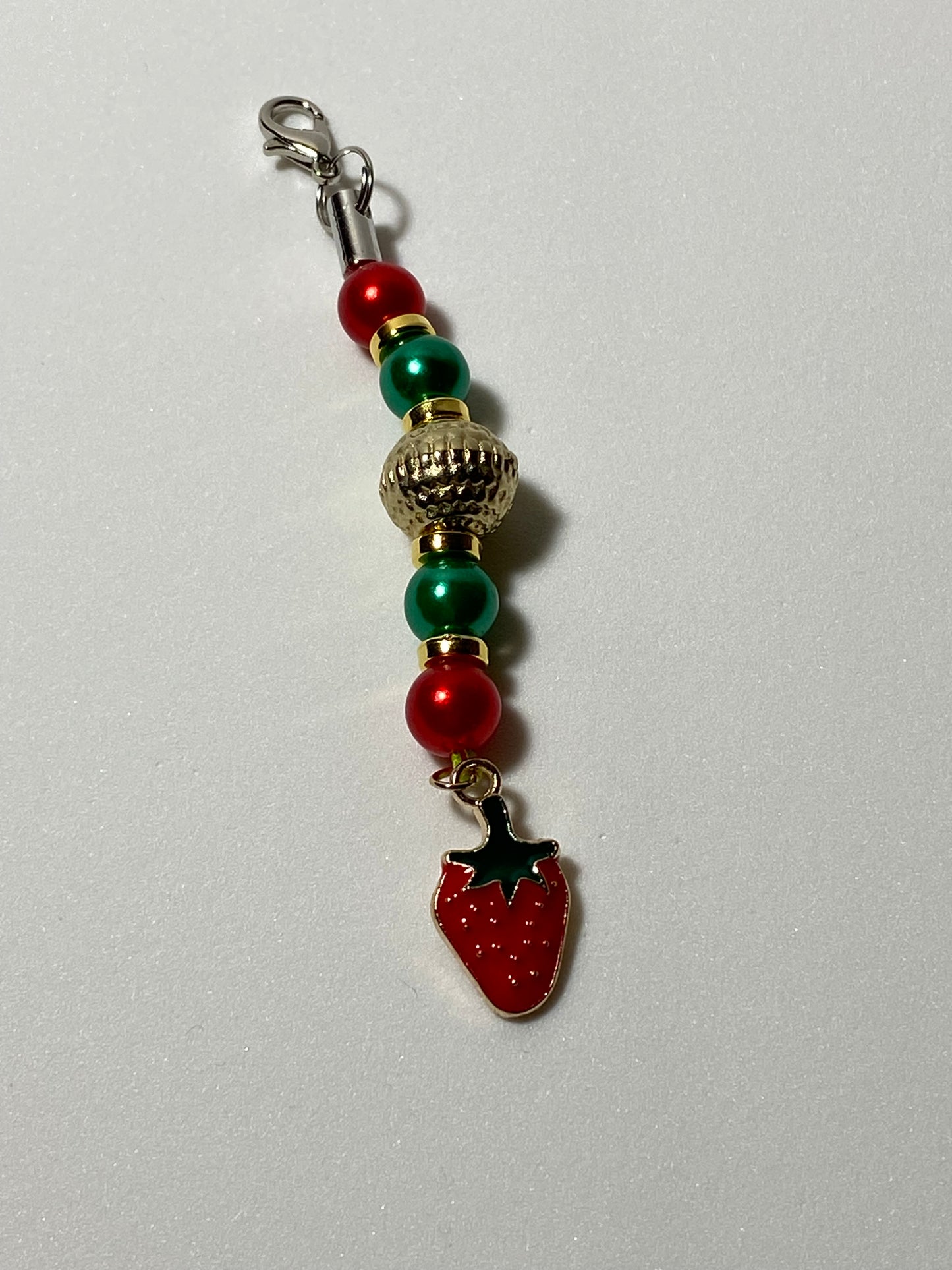 Strawberry Zipper Pull / Keychain Charm