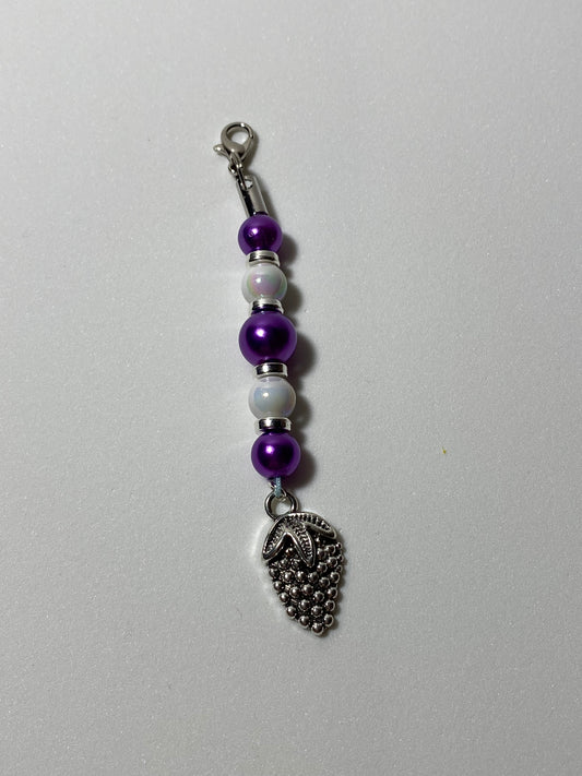 Grapes Zipper Pull / Keychain Charm