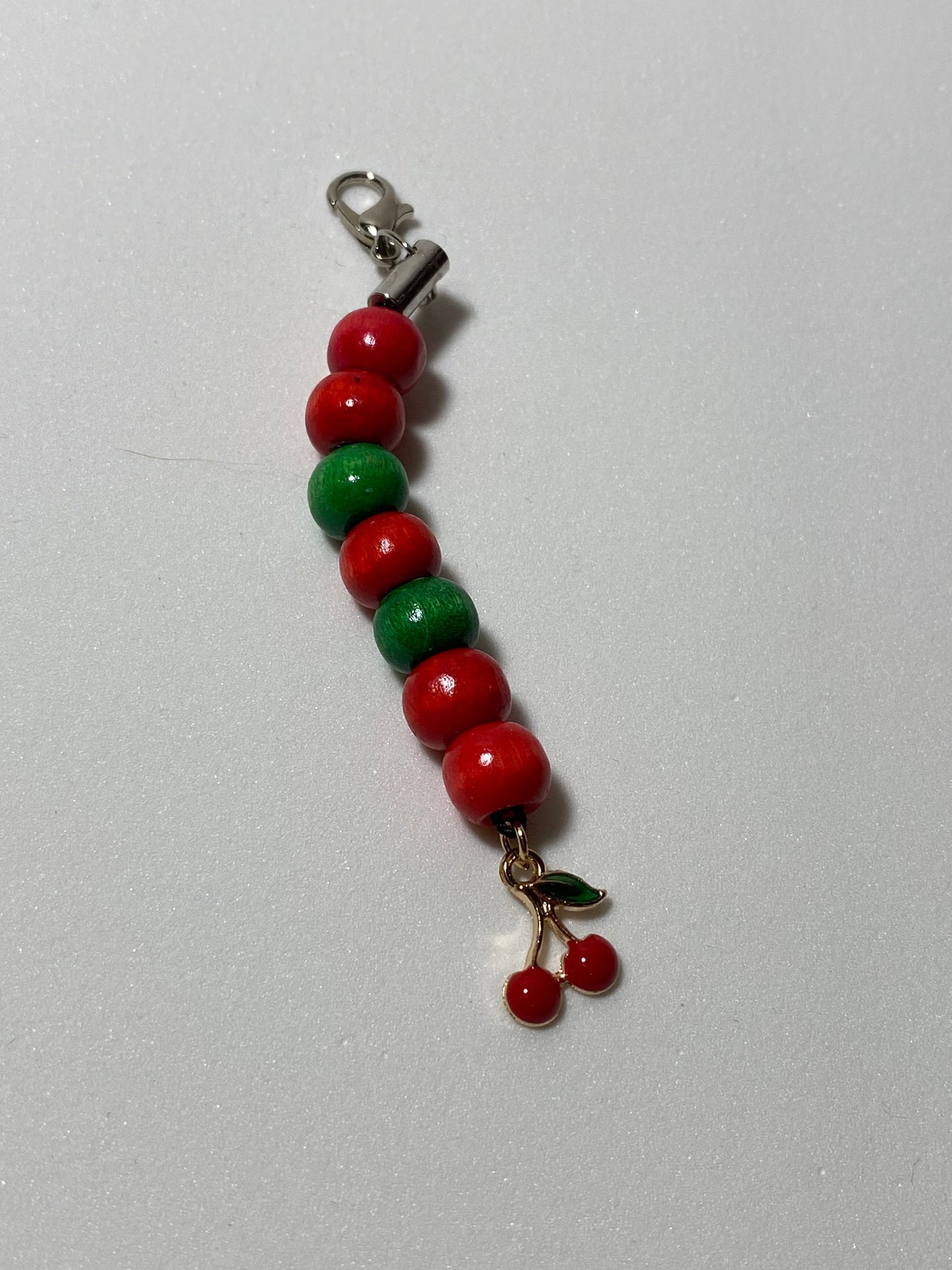 Cherry Zipper Pull / Keychain Charm