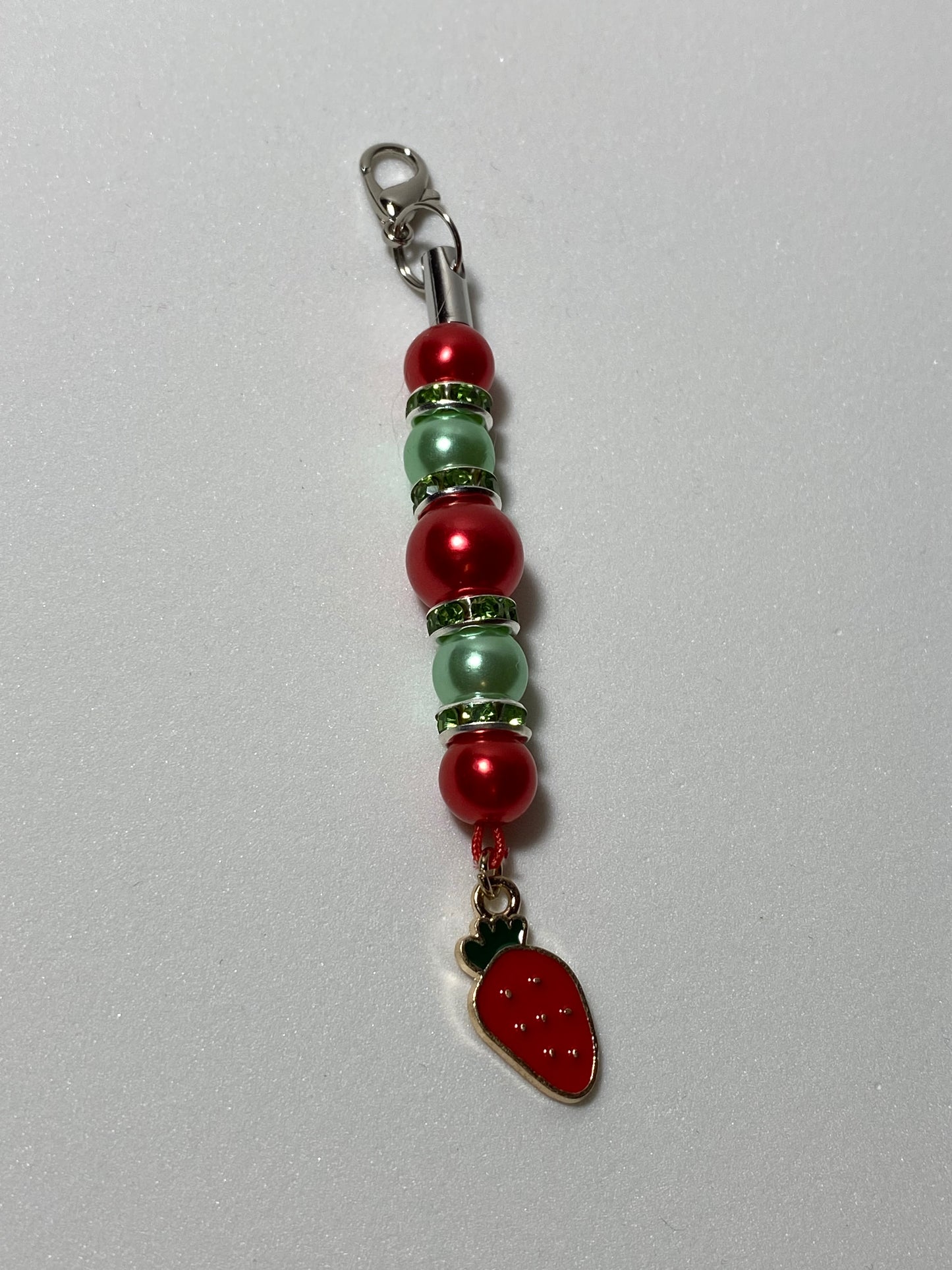 Strawberry 4 Zipper Pull / Keychain Charm