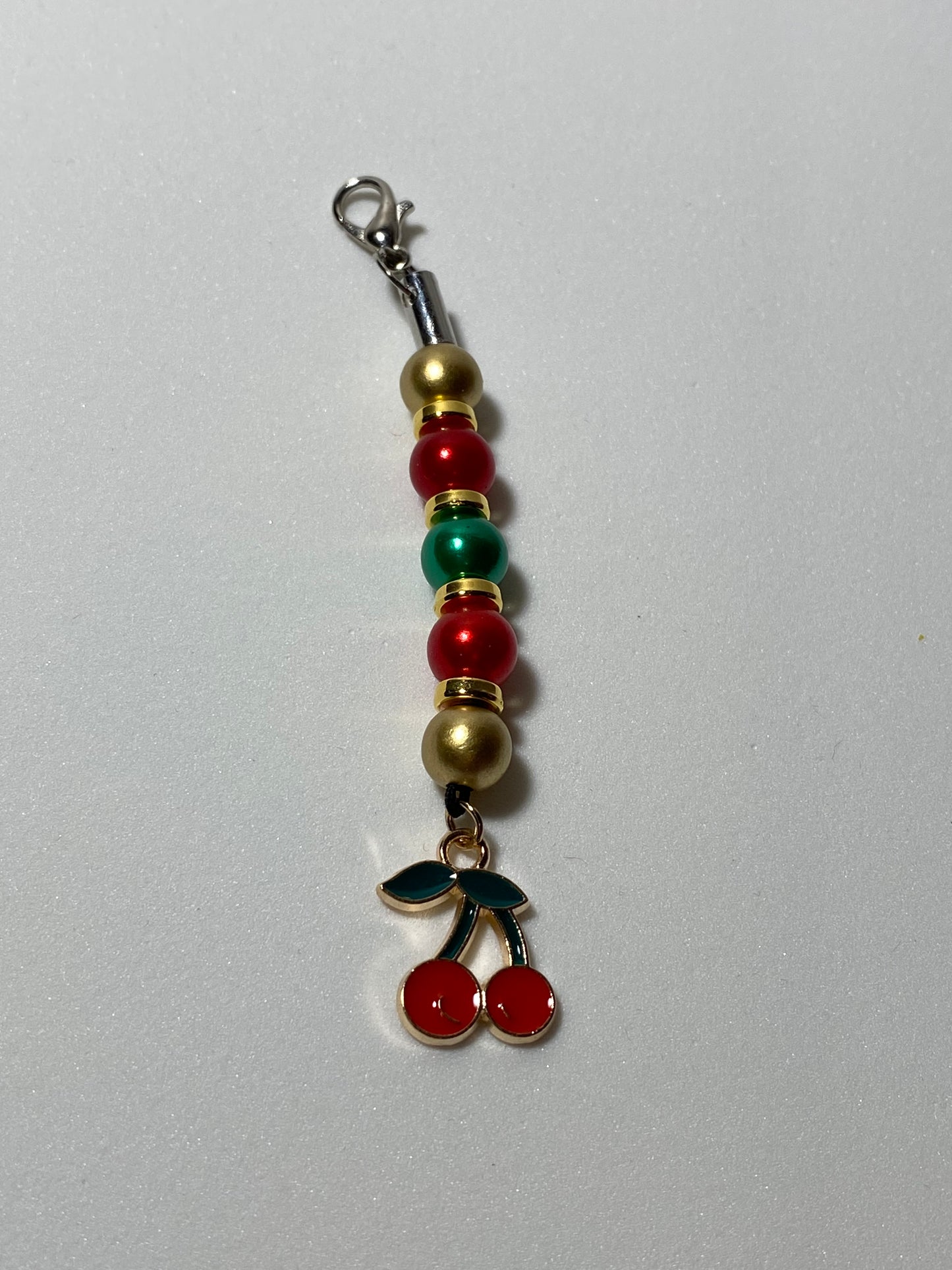 Cherry 3 Zipper Pull / Keychain Charm