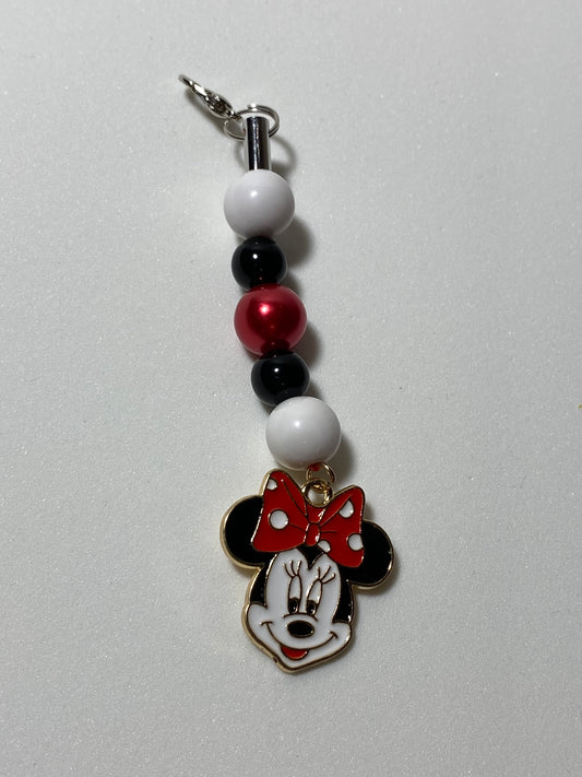 Minnie Head Zipper Pull / Keychain Charm