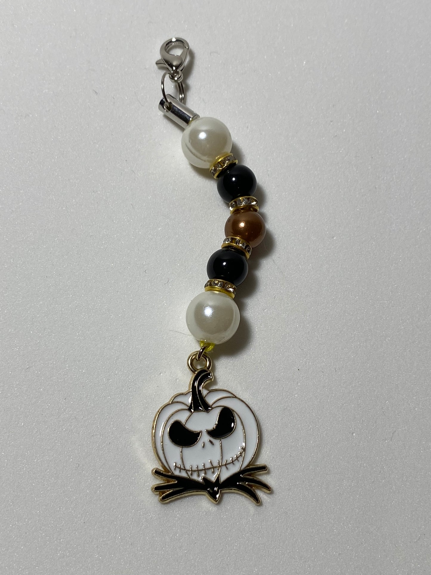 Jack Pumpkin Zipper Pull / Keychain Charm