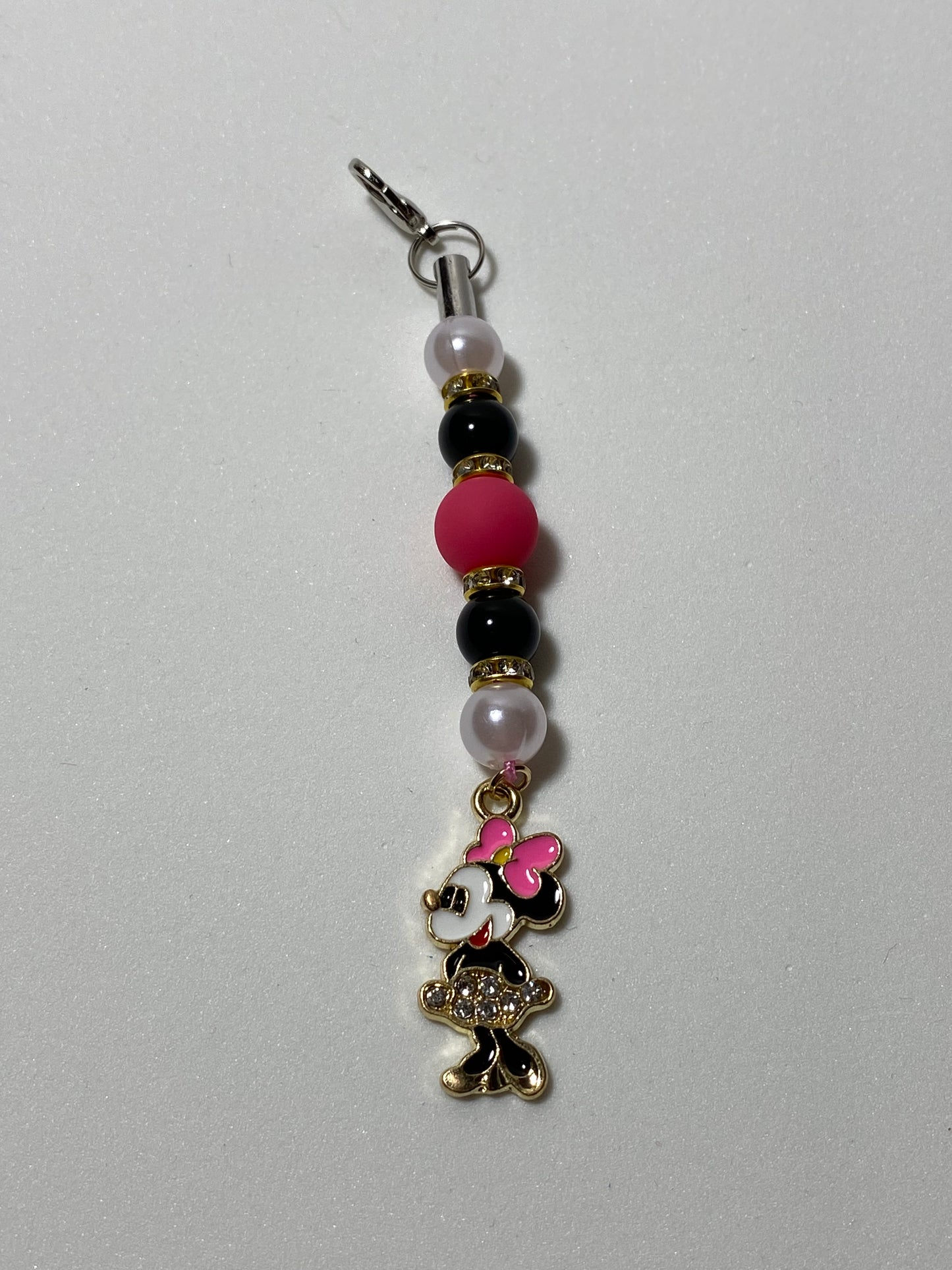 Minnie Bling Zipper Pull / Keychain Charm