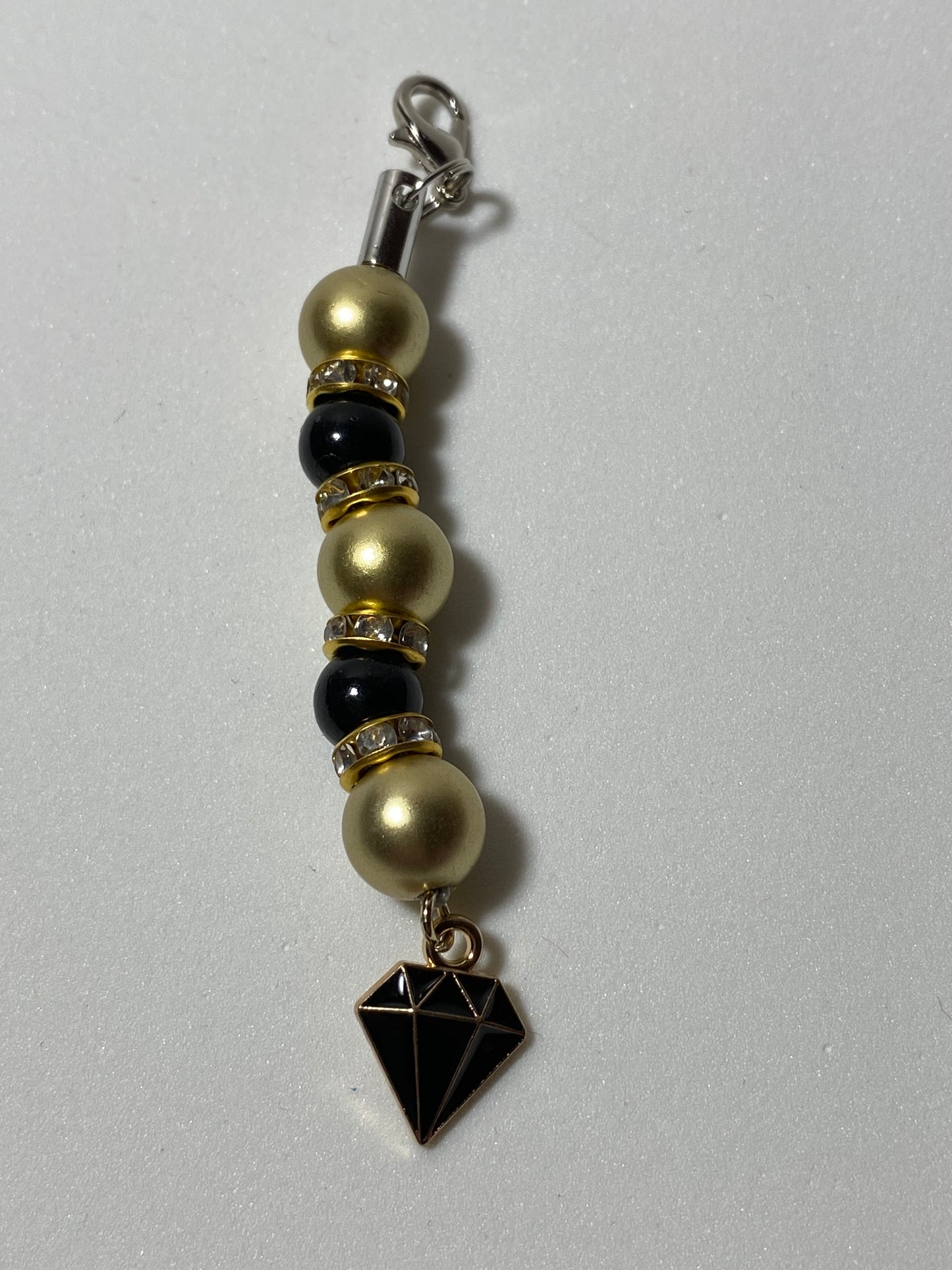 Black Diamond Zipper Pull / Keychain Charm