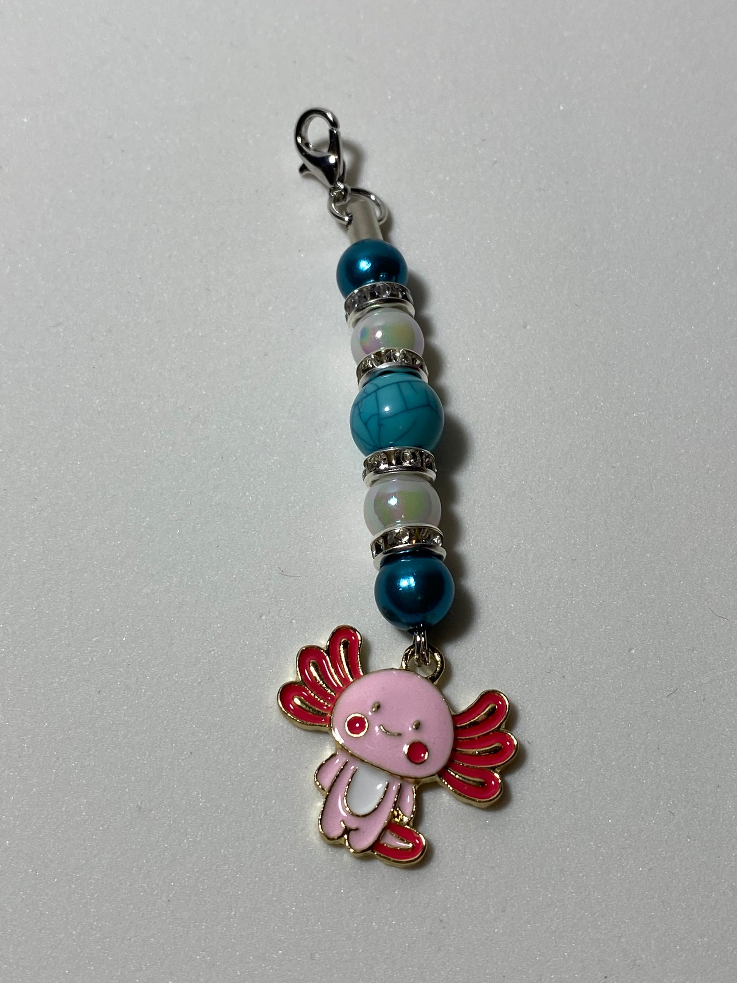 Axolotl Zipper Pull / Keychain Charm