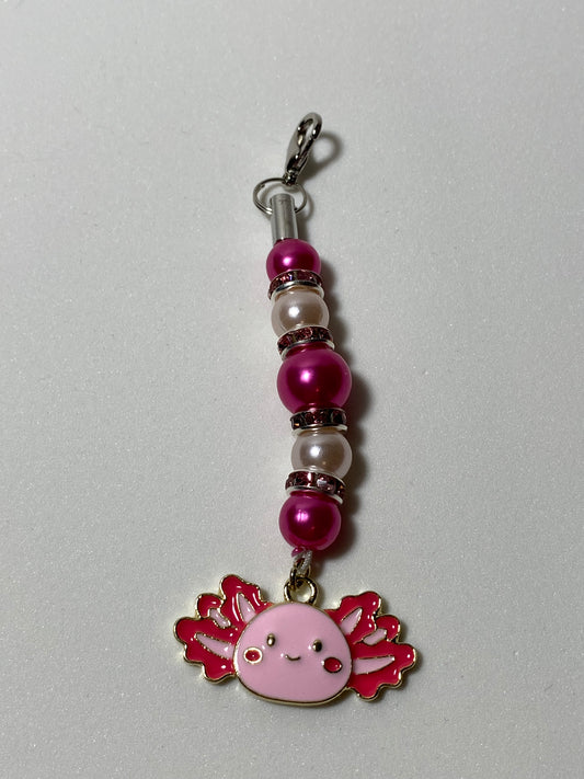 Axolotl Head 5 Zipper Pull / Keychain Charm