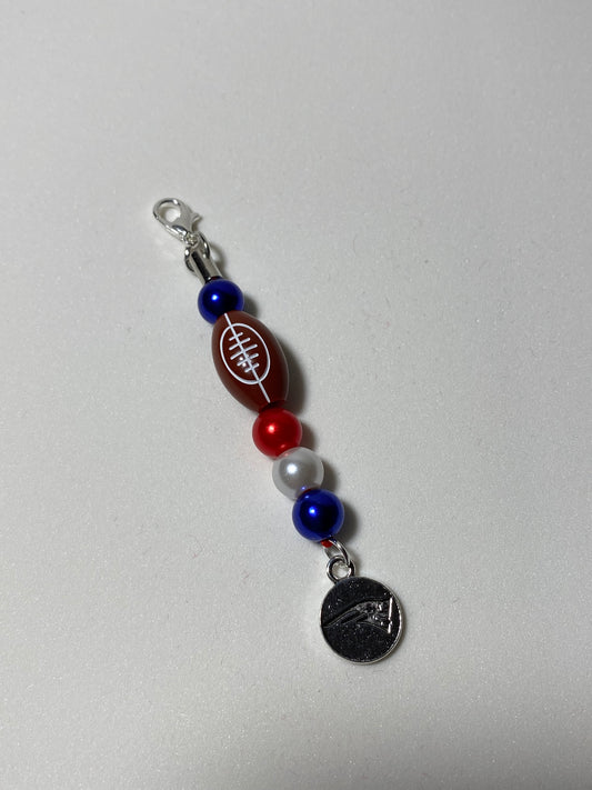 Patriots Zipper Pull / Keychain Charm