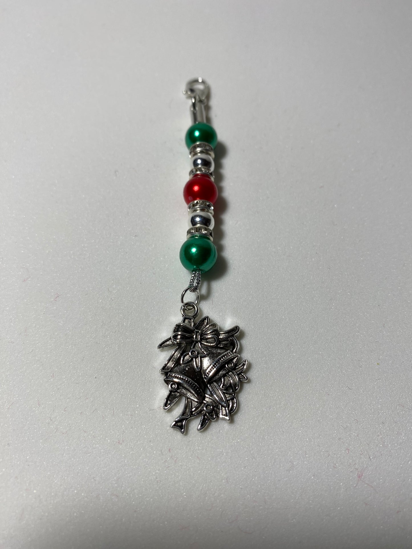 Christmas Bells Zipper Pull / Keychain Charm