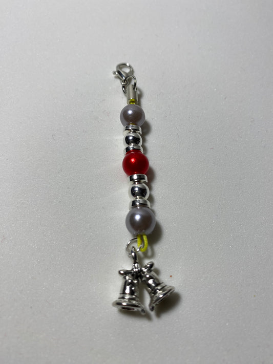 Silver Bells Zipper Pull / Keychain Charm