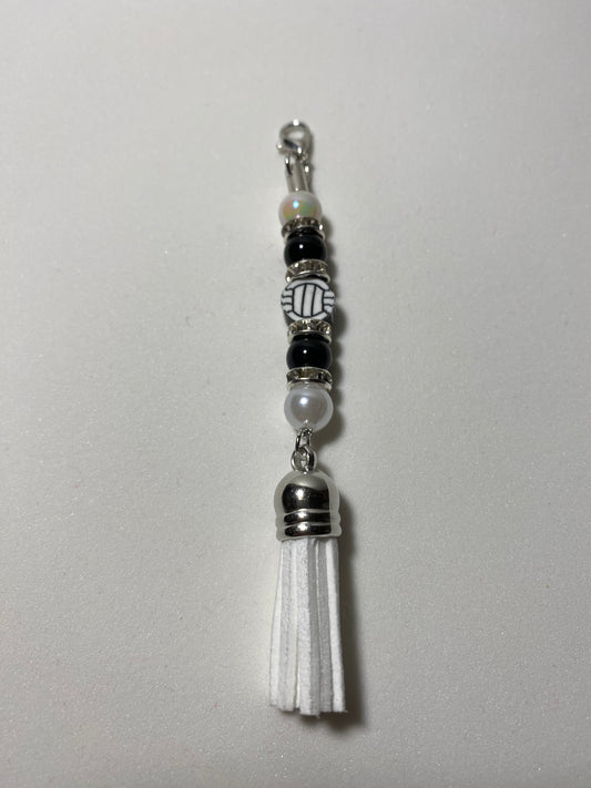 Volleyball Zipper Pull / Keychain Charm