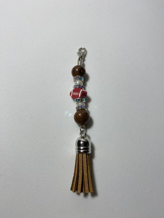 Football Zipper Pull / Keychain Charm