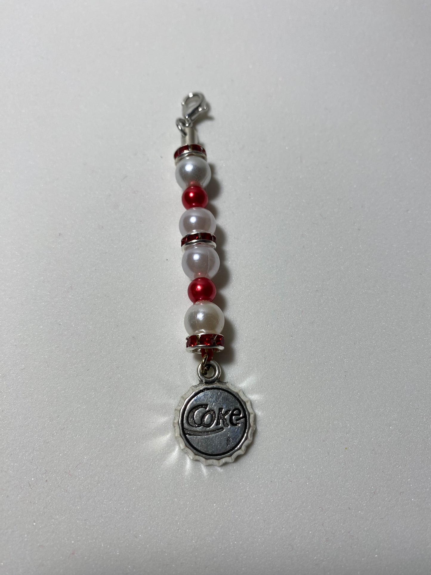 Coke Bottle Cap Zipper Pull / Keychain Charm