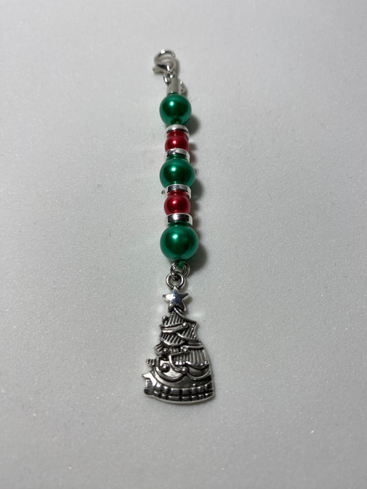 Christmas Tree Zipper Pull / Keychain Charm