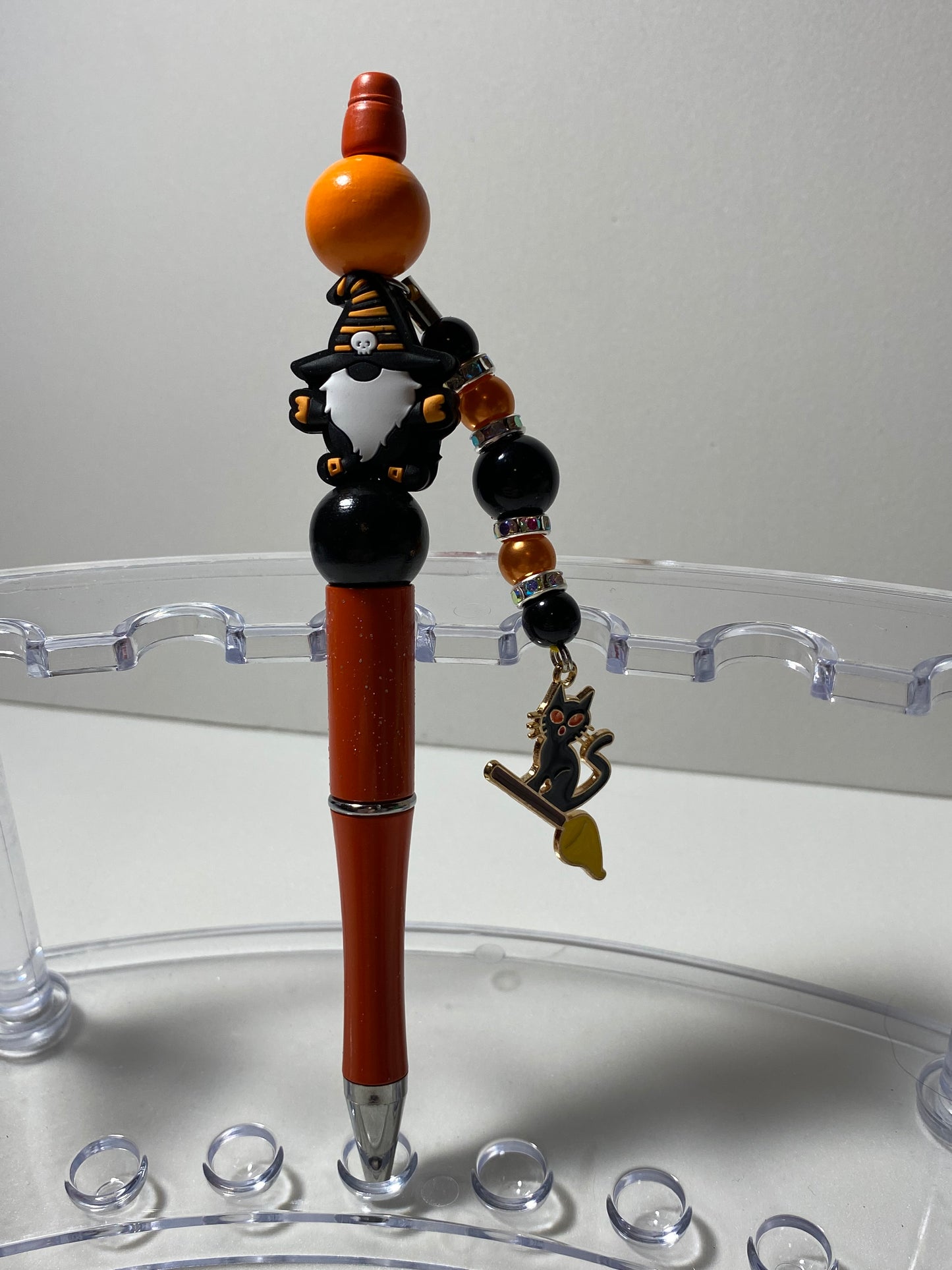 Orange Troll Halloween Pen With Charm.