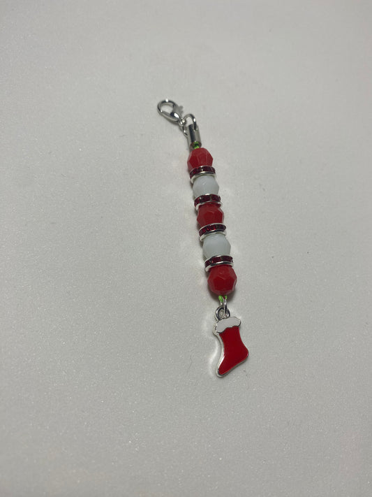 Christmas Stocking Zipper Pull/Keychain