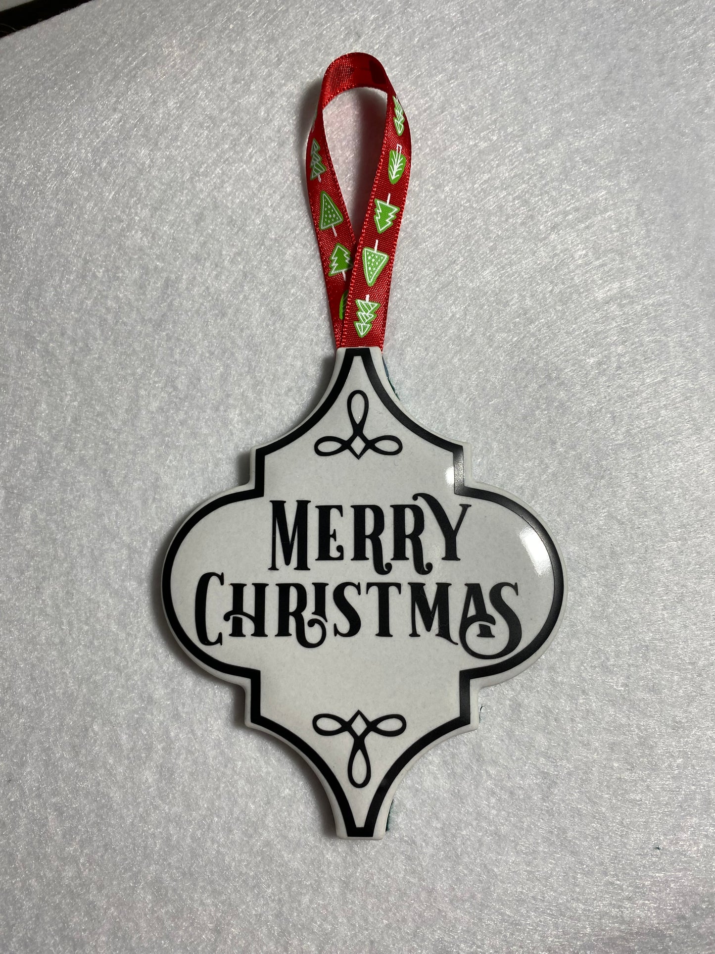 Merry Christmas Arabesque Ornament