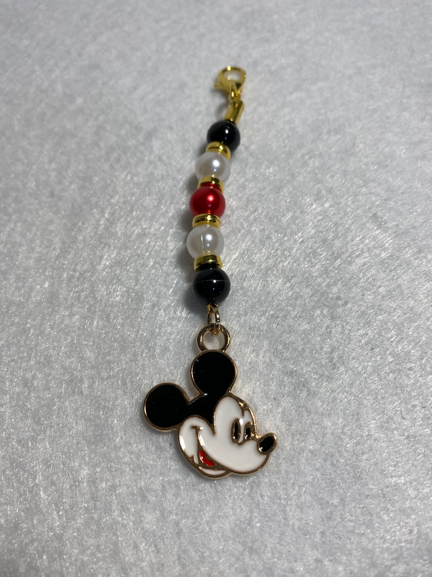 Mickey Head Zipper Pull / Keychain Charm