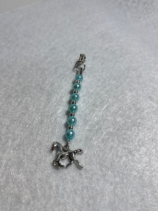 Galloping Horse Zipper Pull / Keychain Charm