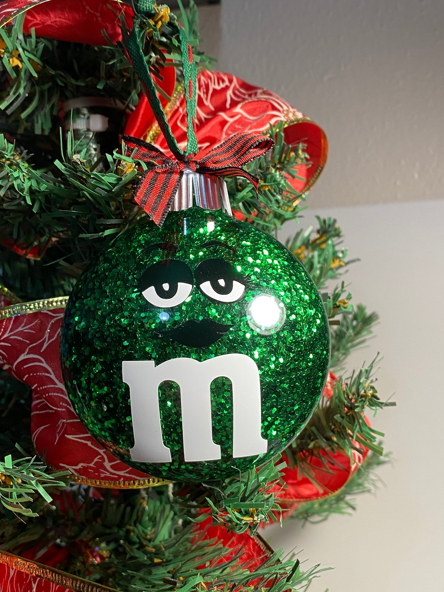 Green M&M Ornament