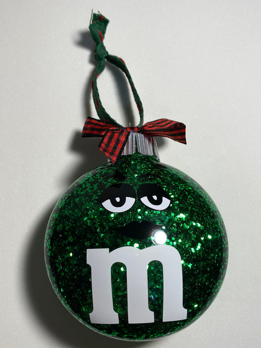 Green M&M Ornament