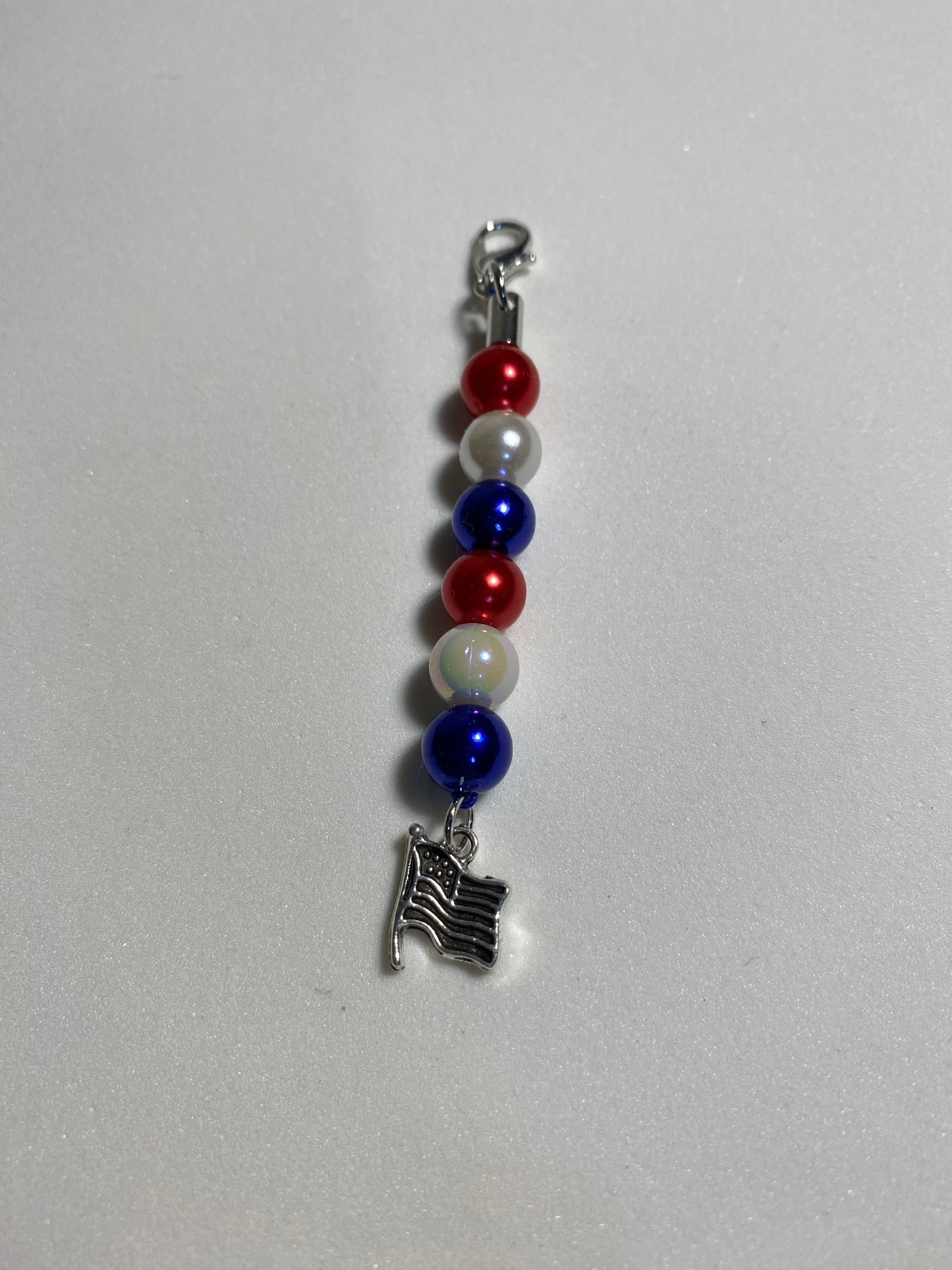 American Flag Zipper Pull / Keychain Charm