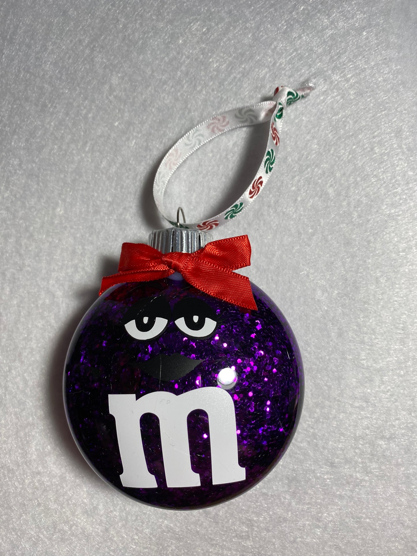 Purple M&M Ornament